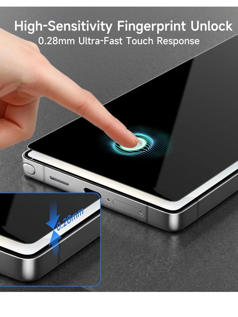 6.8inch Samsung Galaxy S24 ultra clear 2 pack screen protector -